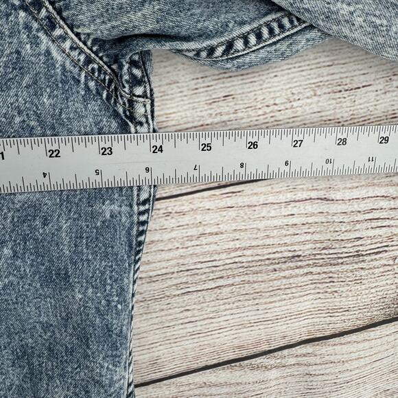 Vintage Edwin Denim Shirt Mens Large Acid Wash Blue Western Button Up Japan 90s - Picture 10 of 11